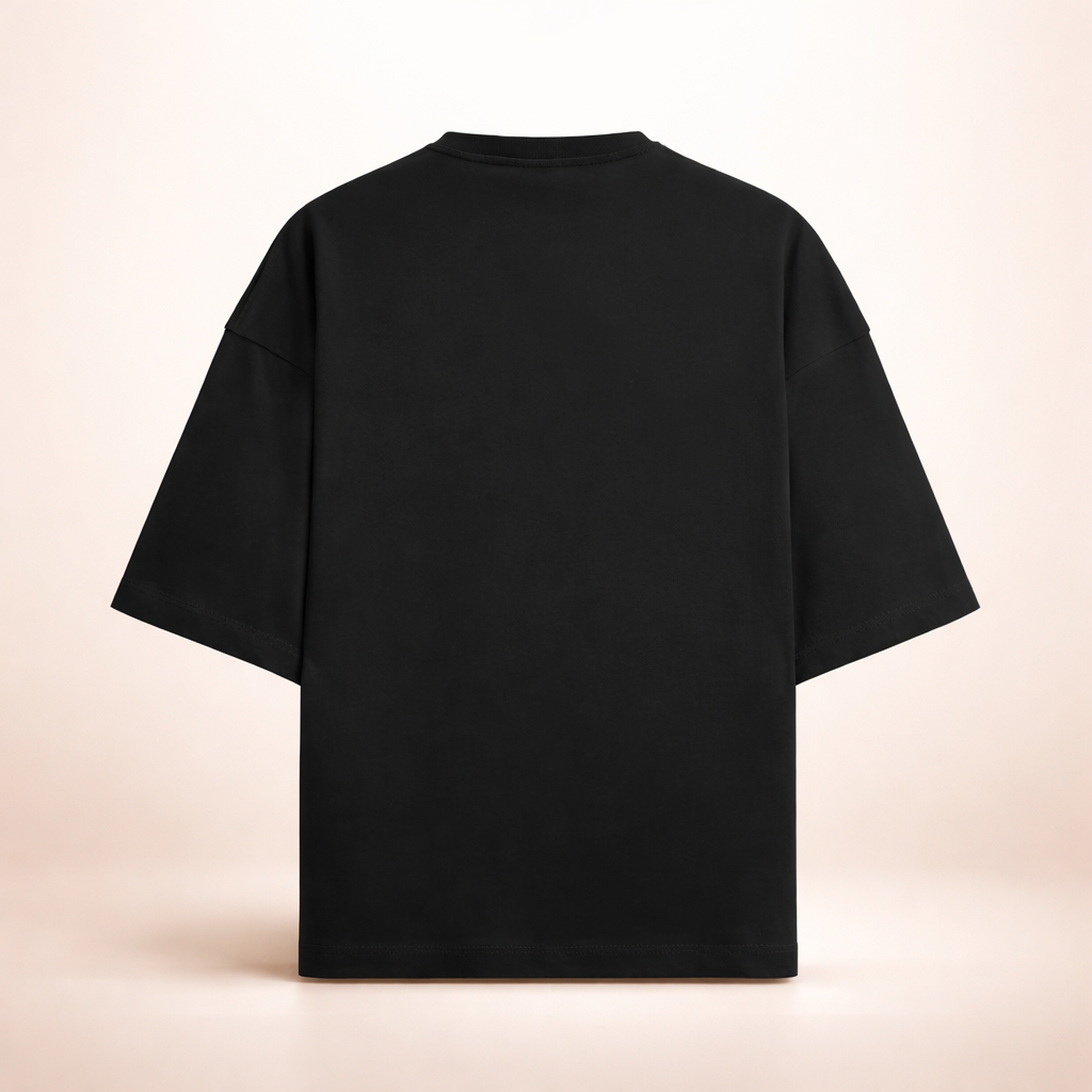Premium Oversized Terry Cotton T-Shirt - 260 GSM Black